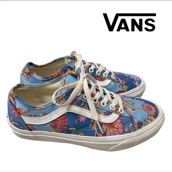 Vans x Liberty of London Off The Wall Old Skool Tennis Shoes Sneakers 6.5 - Picture 2 of 7
